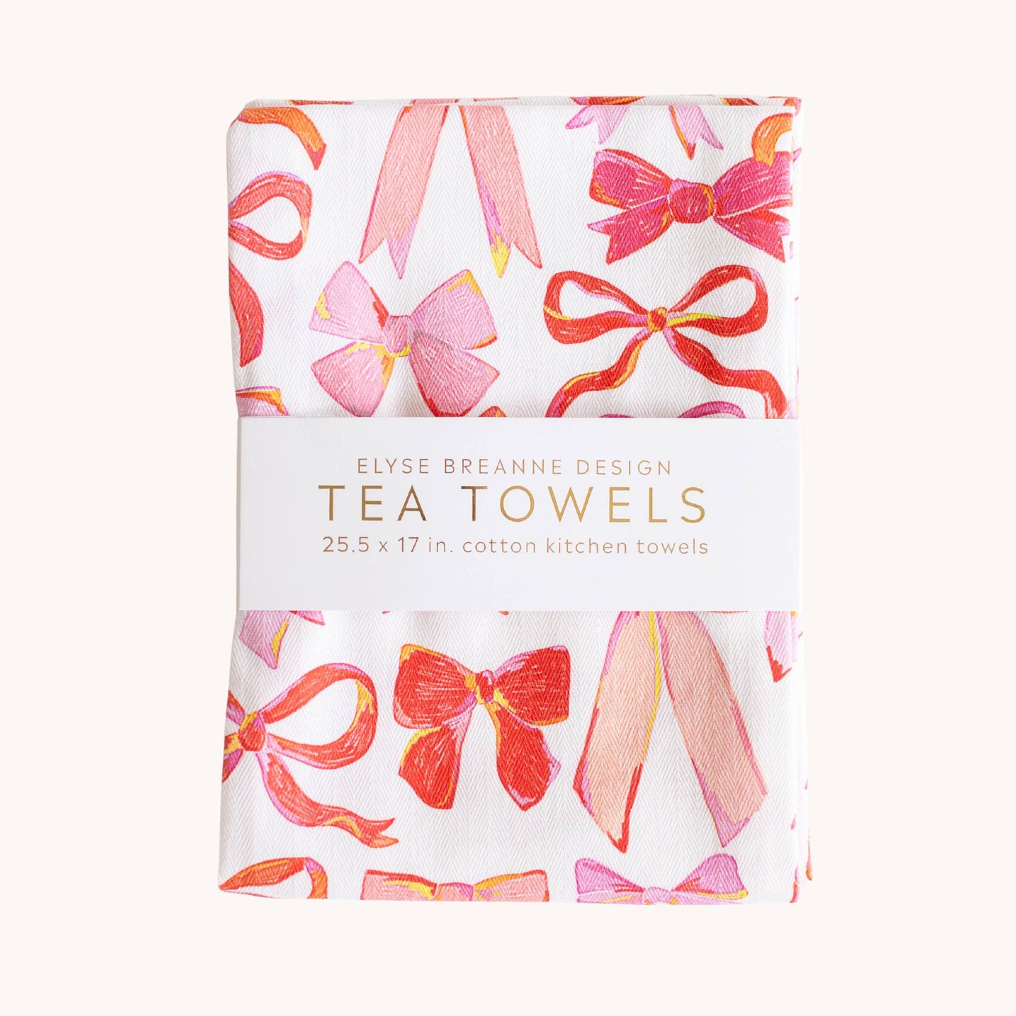 Pink Bow Tea Towels - 2 Pack