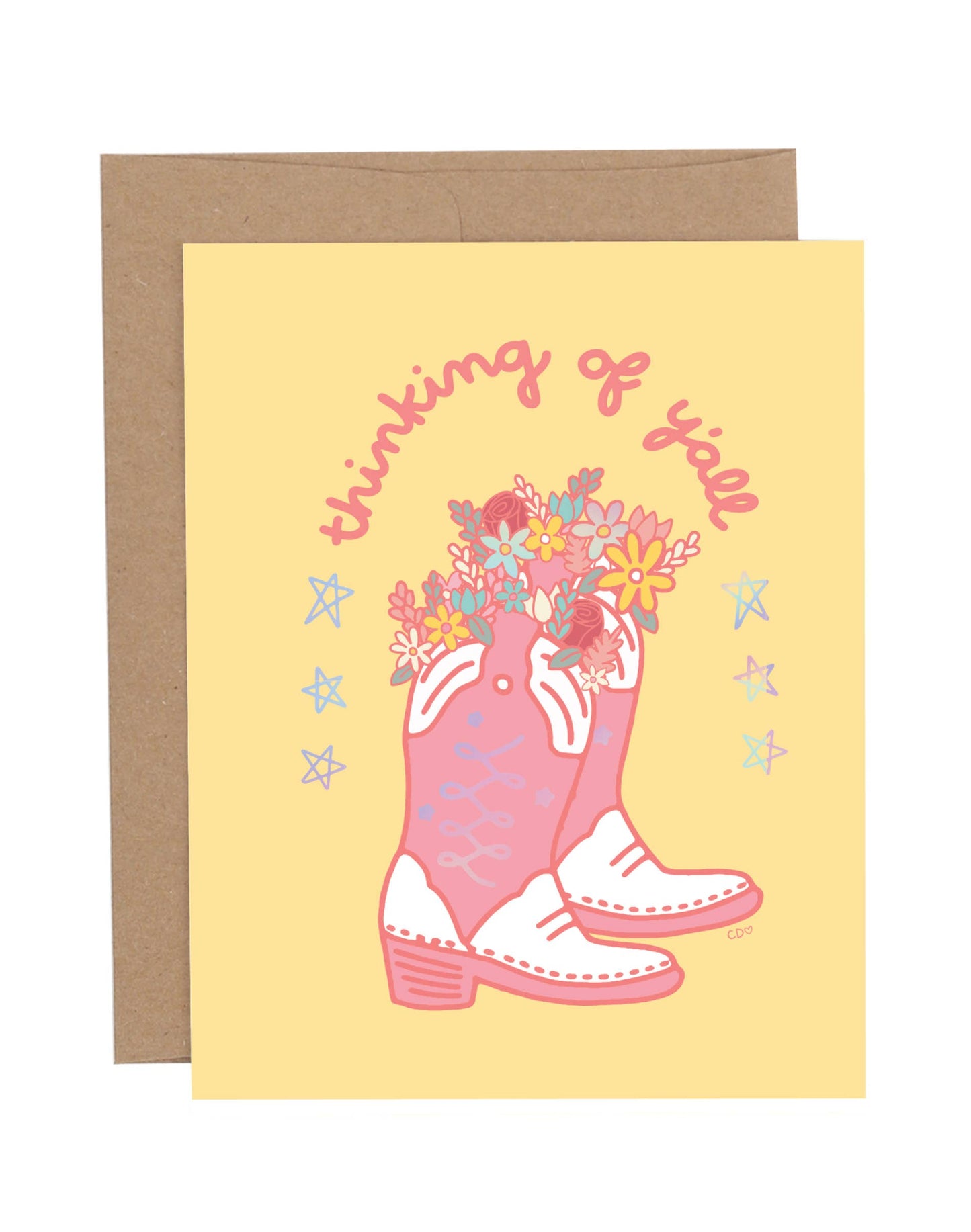 Thinking Of Y'all Greeting Card